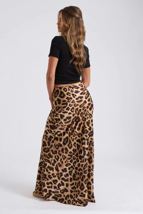 Urban Bliss Leopard Bias Cut Maxi Skirt
