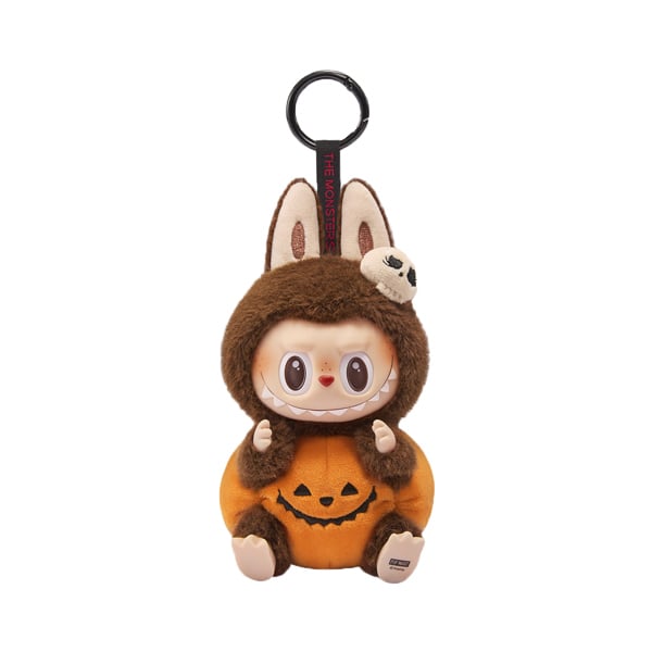 Pop Mart Happy Halloween Party Series - Labubu Sitting Pumpkin Vinyl Plush Pendant - Single Box