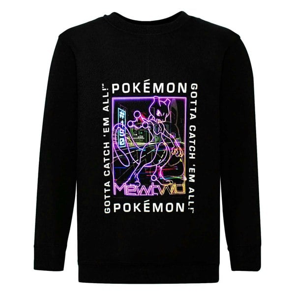 Pokemon Childrens/Kids Lenticular Mewtwo Pikachu Sweatshirt - Black