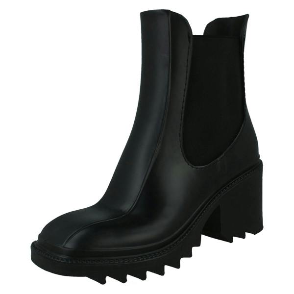 Spot On Ladies Spot On Chunky Heel Ankle Boots X1267