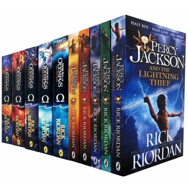 Puffin Heroes of Olympus ; Percy Jackson Series Collection 10 Books Set by Rick Riordan