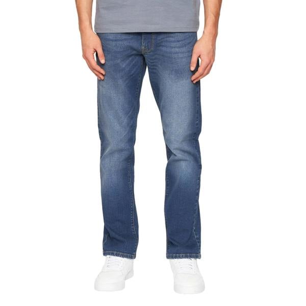 Crosshatch Mens Cadman Straight Jeans - Stone Wash - 