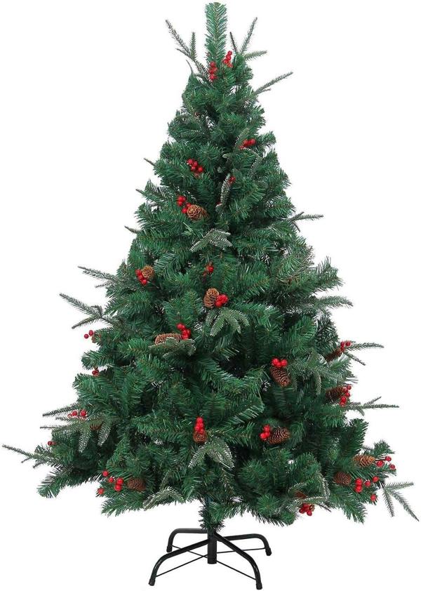 5ft to 6ft Artificial Nordic Fir Christmas Trees with PVC Branches, Frosted or Classic Green Finish image 3