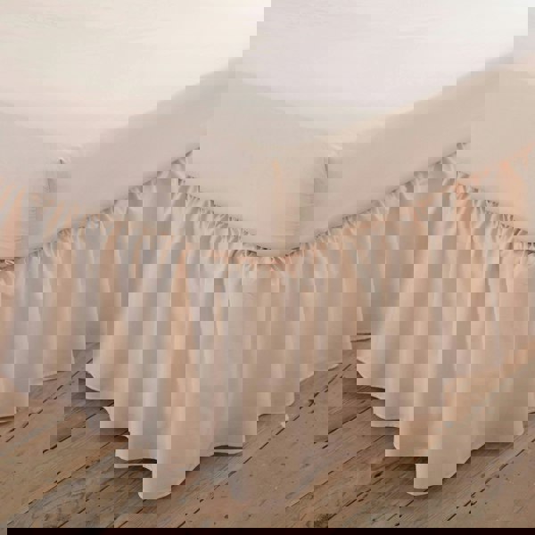 Martex Charlotte Thomas Poetry Plain Dye Polycotton Single Platform Valance Sheet Frilled - Aubergine - 90 x 190cm