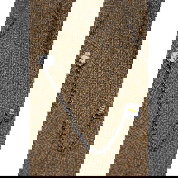 House Of Cavani Thomas - Men’s Brown 3 Piece Wool Blend Tweed Suit