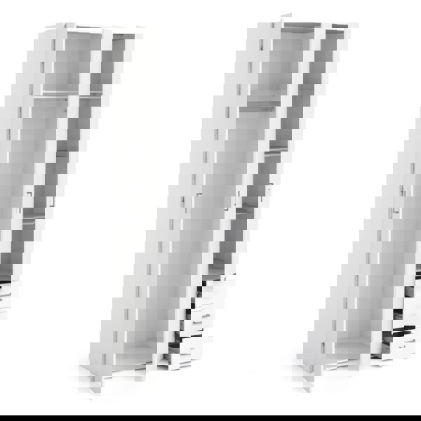 Furniture To Go Space Wardrobe - 3 Doors 3 Drawers in White 2000