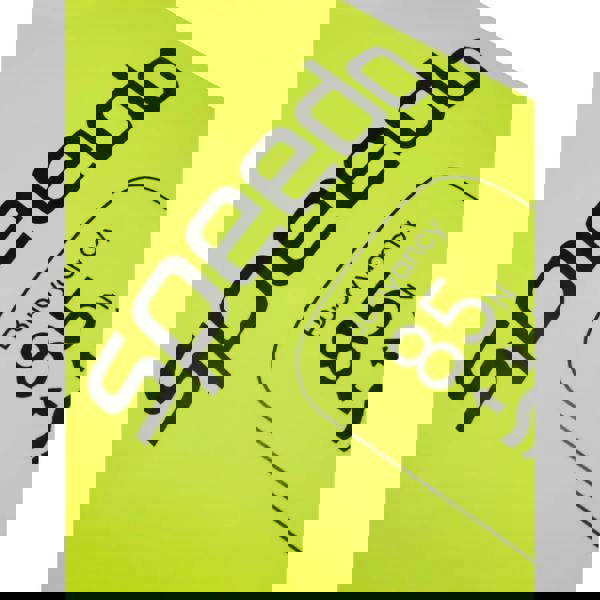 Neon yellow Speedo Open Water tow float with black logo and inflate deflate valve