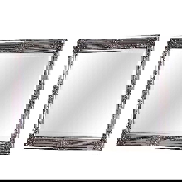 Exclusive Mirrors Kingsbury Rectangle Mirror Antique Silver 60cm x 90cm