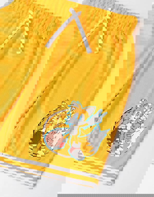 Sonic the Hedgehog Boys Yellow Tails 2 Piece Basketball Set