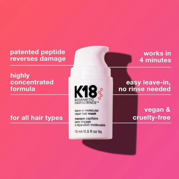 K18 Biomimetic Hairscience Leave-In Molecular Repair Hair Mask - 15ml