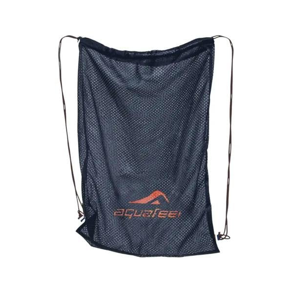 Aquafeel black mesh drawstring backpack in mesh fabric