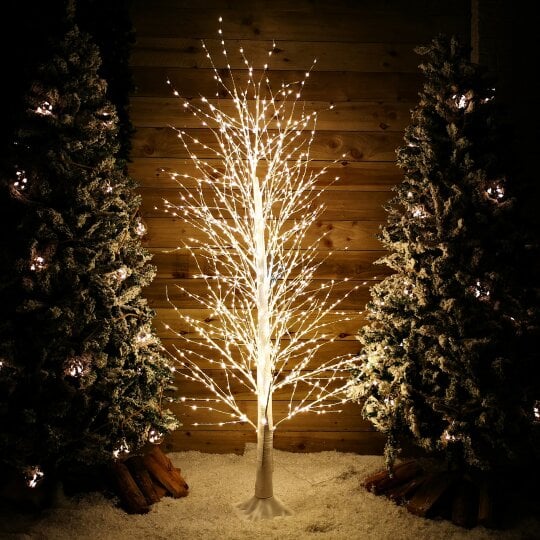 Samuel Alexander 6ft (1.8m) White Modelling Micro Dot Tree with 1,300 Twinkling LEDs in Warm white
