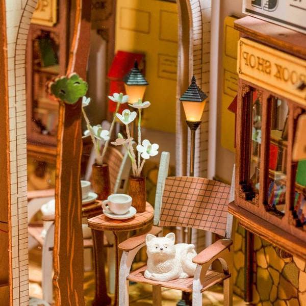 Dyzi 246 Piece Sunshine Town Book Nook 3D Wooden Puzzle