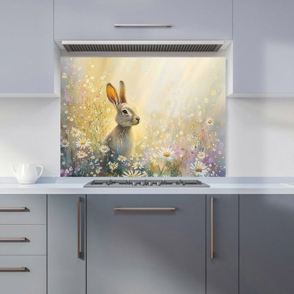 Warren Reed Rabbit in Meadow Glass Kitchen Splashback - 00011