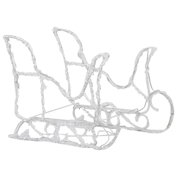 Berkfield Reindeers & Sleigh Christmas Decoration 160 LEDs 130 cm Acrylic