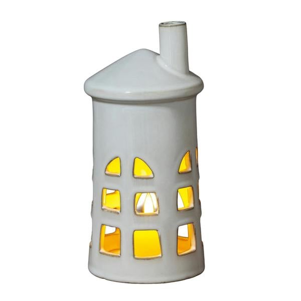 Hill Interiors Lighthouse Tea Light Holder - White - 