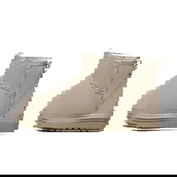 EverAu Womens/Ladies Finch Ultra Classic Cow Suede Mini Boots - Sand