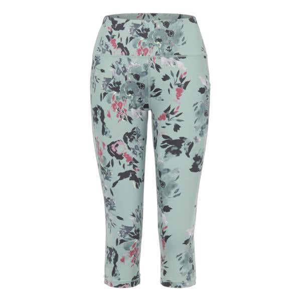 Dare 2B Womens Influential II Floral 3/4 Leggings - Glacier Green