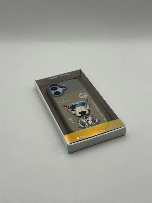 Nimmy Friends Nimmy Cool & Cute 2.0 Terrier Dog Case with MagSafe for iPhone 17 6.3" Grey Blue - N-KMLL-IP17-019-A
