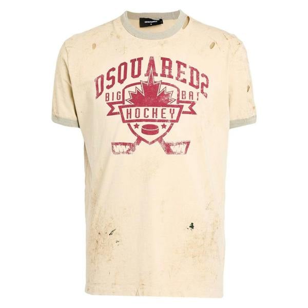 Dsquared2 Contrast Graphic T-Shirt Champagne S