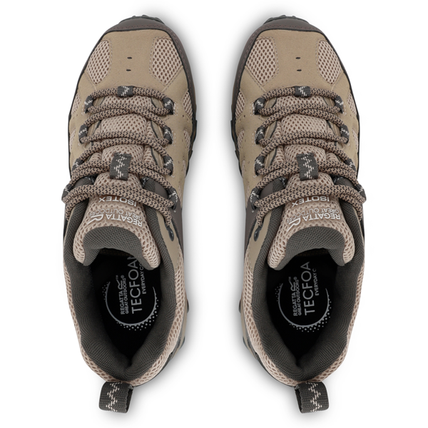Regatta Womens Edgepoint IV Low Walking Shoes - Soft Taupe/Treetop