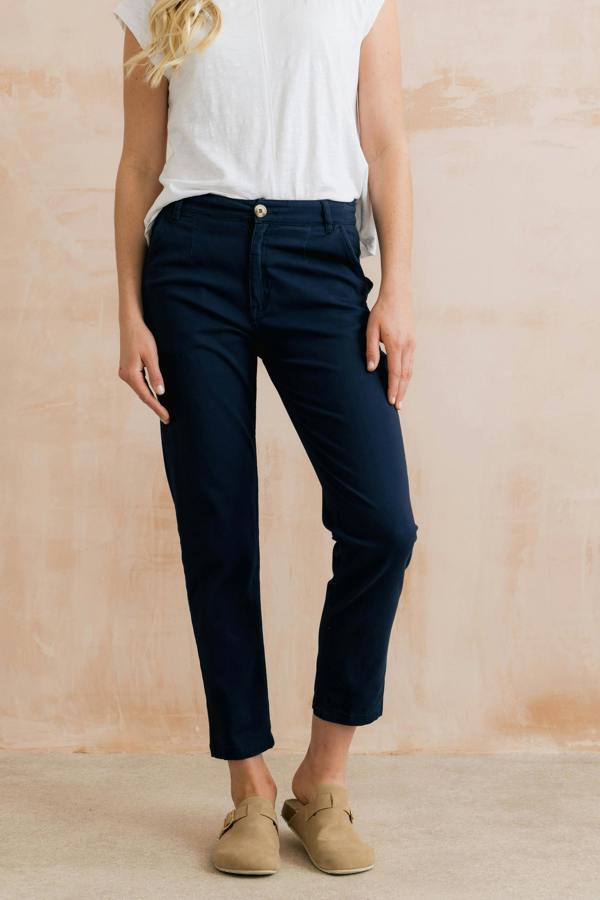 Lily & Me Breaker Stretch Twill Trousers Navy