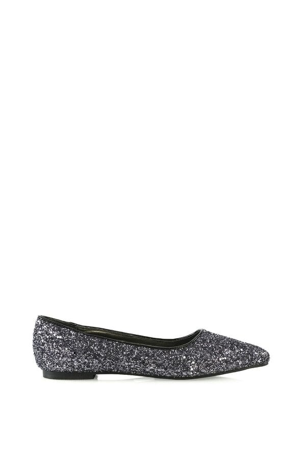 XY LONDON Statement Pointed Toe Flat Bridal Ballerina Pump Shoes