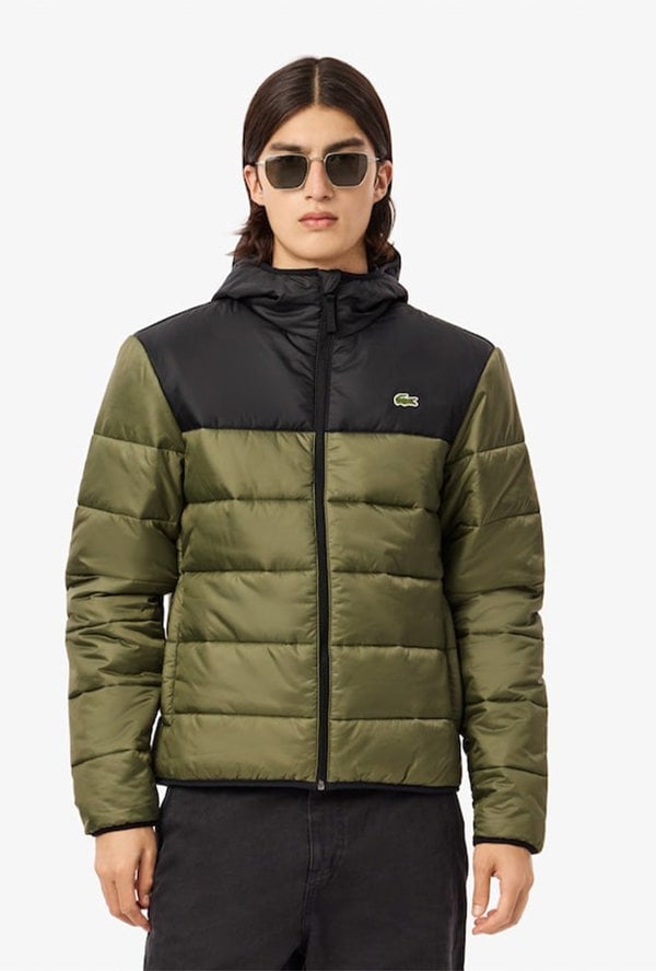 Lacoste Men's Water-Repellent Quilted Puffed Jacket - Greens