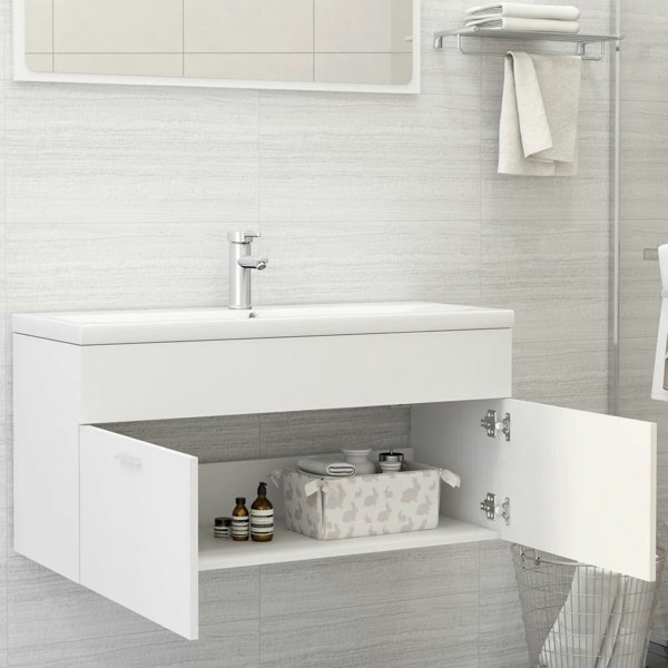 Berkfield Sink Cabinet White 100x38.5x46 cm Engineered Wood