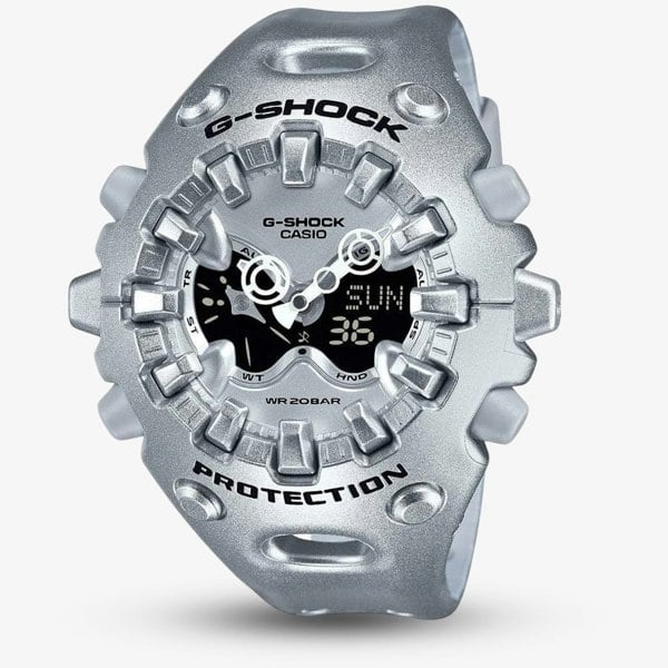 Casio Mens G-Shock Cool Eyes Silver Dual Display Watch GA-V01A-8AER