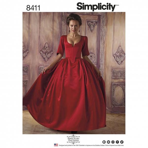 Simplicity Sewing Pattern 8411, Costumes, Vintage Style for Women, H5 (6-8-10-12-14) - Intermediate
