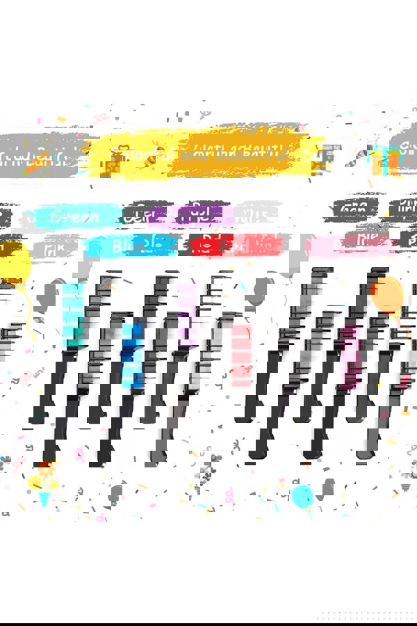 Living and Home 6 Colors Temporary Bright DIY Hair Color Chalk Comb Set for Girls