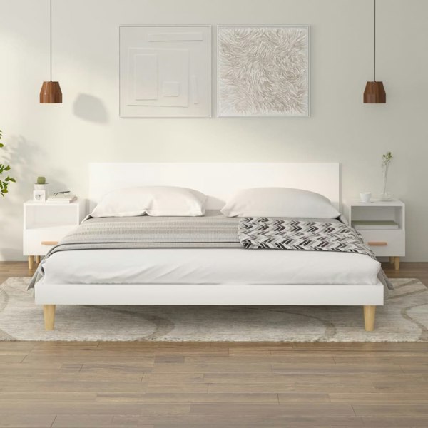 Berkfield Bedside Cabinets 2 pcs White 40x35x47 cm