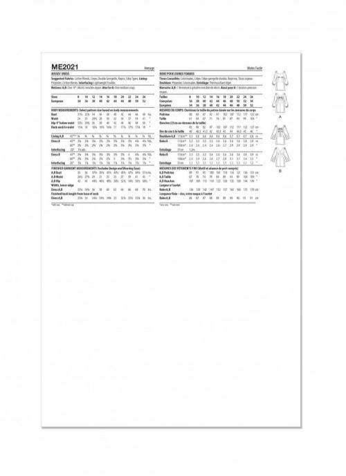 Know Me Sewing Pattern 2021, Dresses for Women, K5 (8-10-12-14-16) - Intermediate