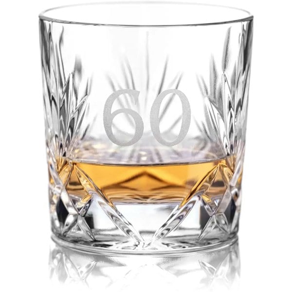 Diamante 60th Birthday Traditional Astwood Whiskey Tumbler