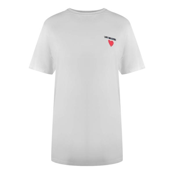 Moschino Love Moschino Small Heart Signature Logo White T-Shirt