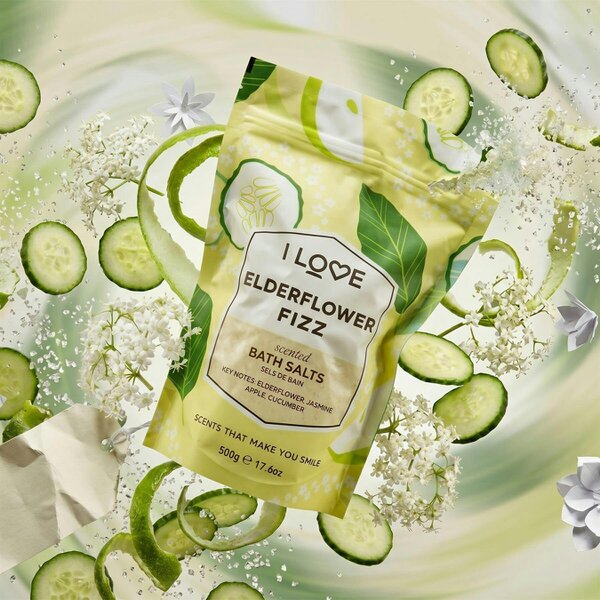 I LOVE Signature Elderflower Fizz Bath Salts, 500g