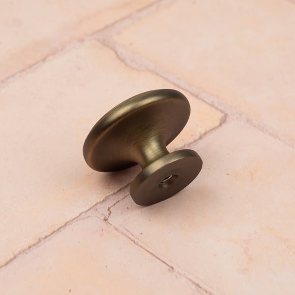 Handle & Home Dark Antique Brass Cabinet Knobs & Coordinating Cup Handle