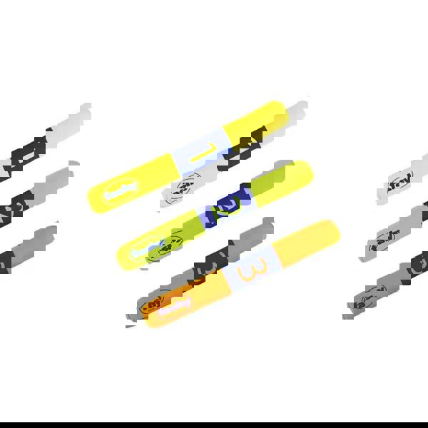 Pack of 3 Fashy neoprene diving sticks with neon foam bracelets