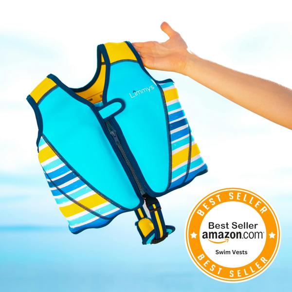 Limmys Premium Neoprene Swim Vest - Azure Blue