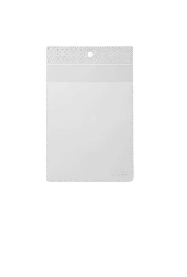 Durable Lanyard Pouches ID Badge Display Pocket Vertical | 10 Pack | A6 Clear