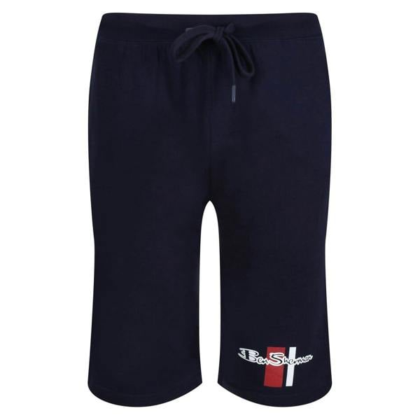 Ben Sherman Mens Logo Relaxed Fit Sweat Shorts - Navy - 