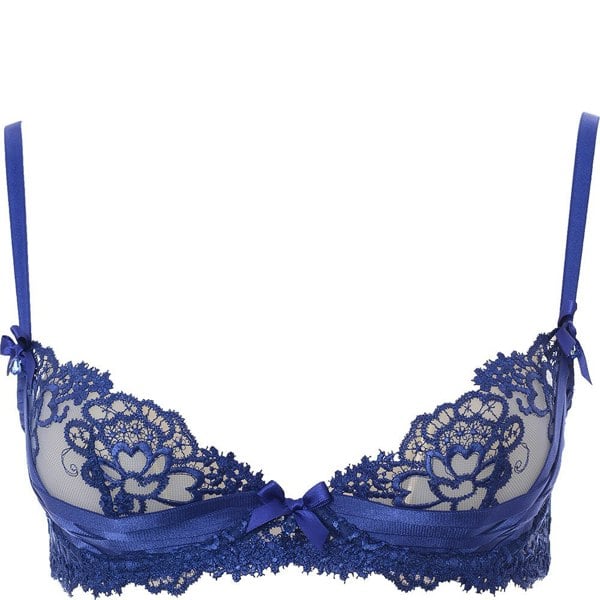 Agent Provocateur Womens Dioni Demi Cup Lace Bra in Blue