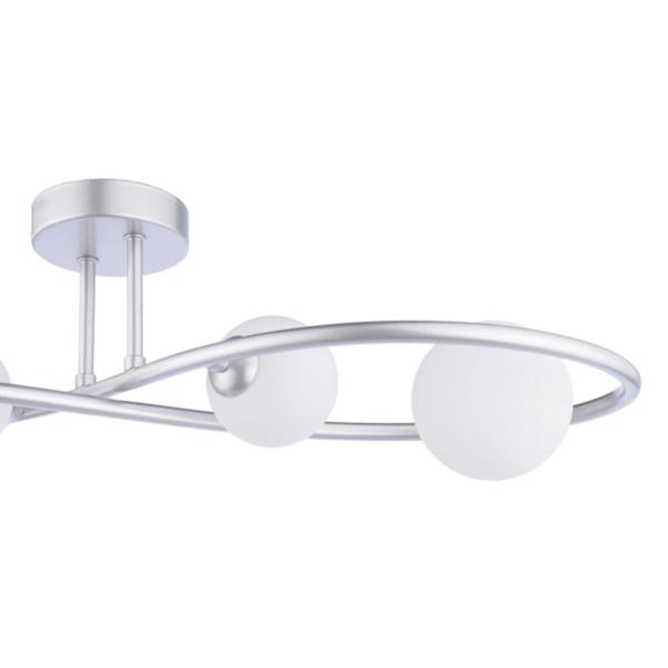 Pagazzi Lighting Lena 4 Light Matte Silver Semi Flush Ceiling Light