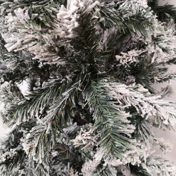 Samuel Alexander 8ft Indoor Flocked PVC Christmas Tree Arch with Snow Tips and Flat Top