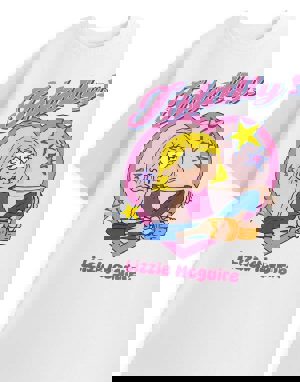 Disney Lizzie Mcguire Womens White Totally Short Sleeved T-Shirt