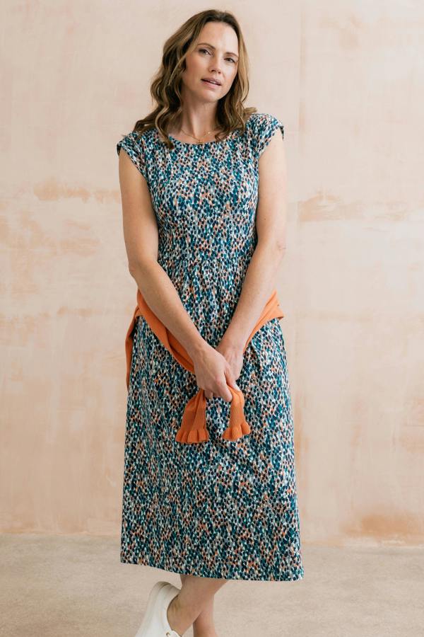 Lily & Me Sway Organic Cotton Jersey T-Shirt Dress Restore Ocean