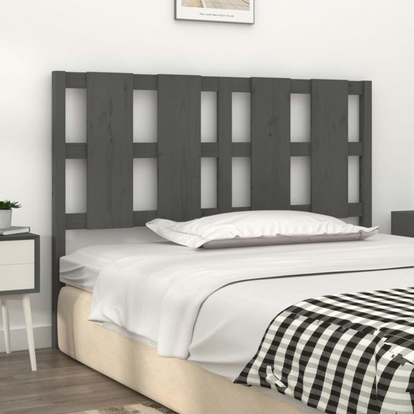 Berkfield Bed Headboard Grey 145.5x4x100 cm Solid Wood Pine