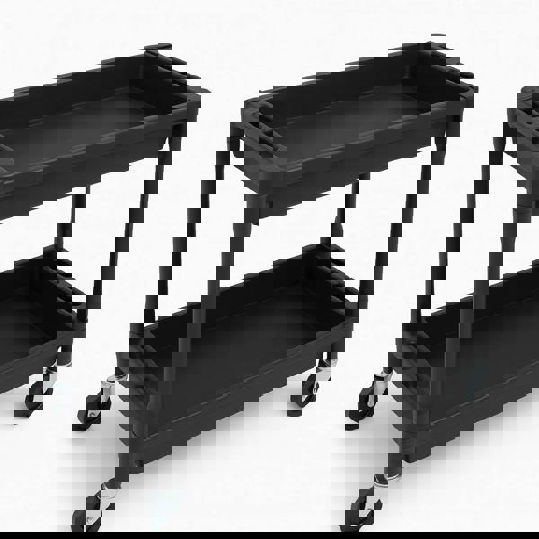 Storage Tool Trolley Utility Cart (2 Tier Rolling Mechanic Workshop On Wheels)