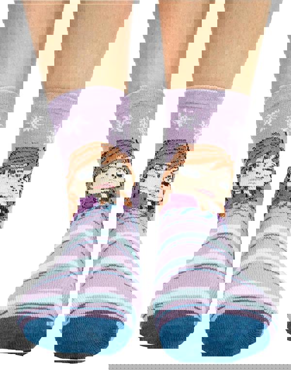 Disney Unisex Kids Blue Frozen Calf Socks Set of 3